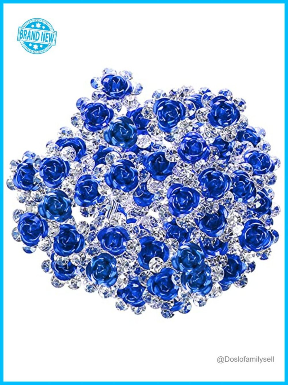 40pc Rhinestone Flower U-Shaped Hair Pins Bridal Wedding Party Accessories